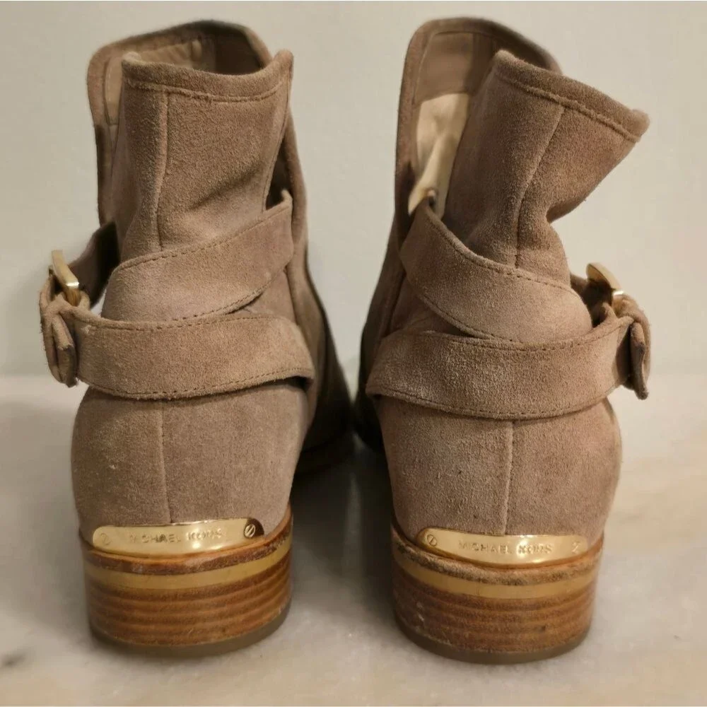 Michael Kors Salem Tan suede Booties Women's Size 7